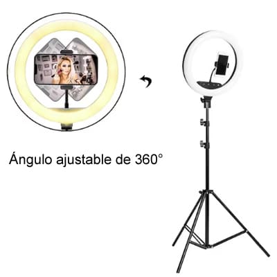 Aro de luz con trípode